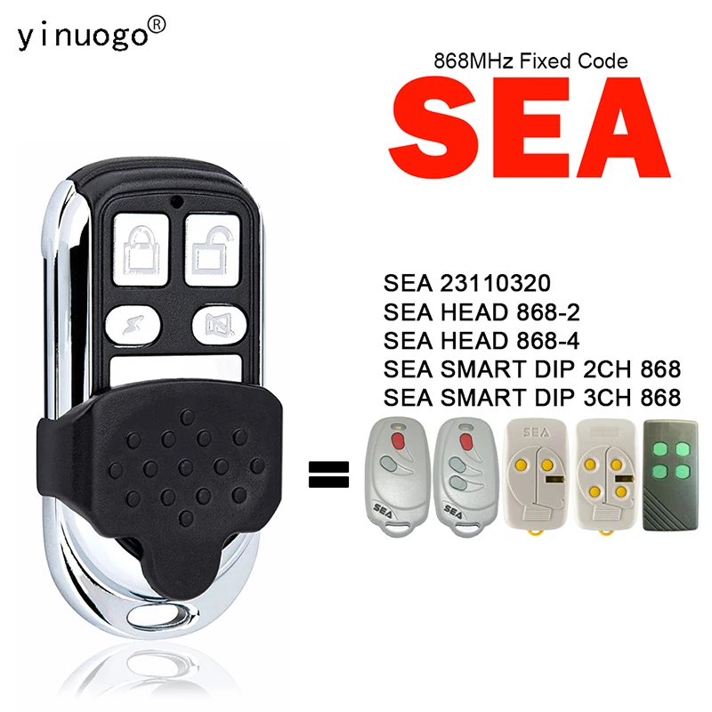 SEA HEAD 868-2 868-4 스마트 DIP 2CH 3CH 868 23110320 원격 제어 차고 문 오프너 868MHz 고정 코드 클론 SEA 원격 제어