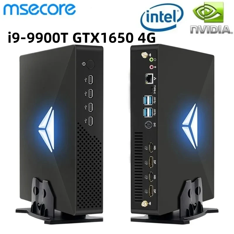 

MSECORE MV200 Intel Core i9-9900T GTX1650 4GB Dedicated Card Game Mini PC Windows 11 Desktop Computer NVME SSD 2*DDR4 4K wifi6