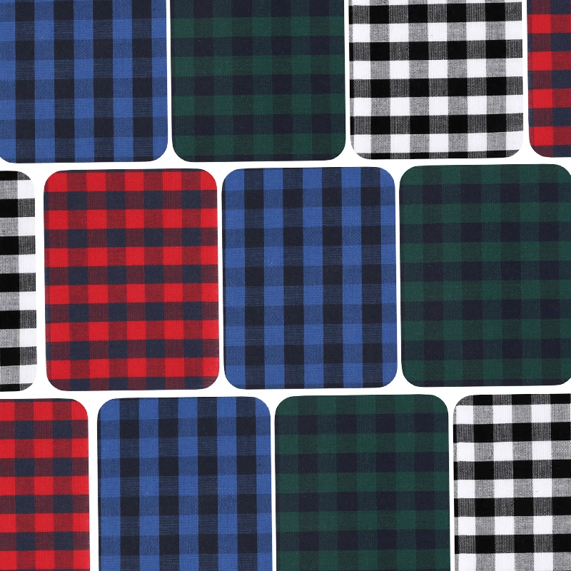 Plaid Shirt Patches For Jackets Jeans Outdoor Clothing Iron On Embroidered Sew Stickers Pack Diy Boys Kids Fabrics Applique 3