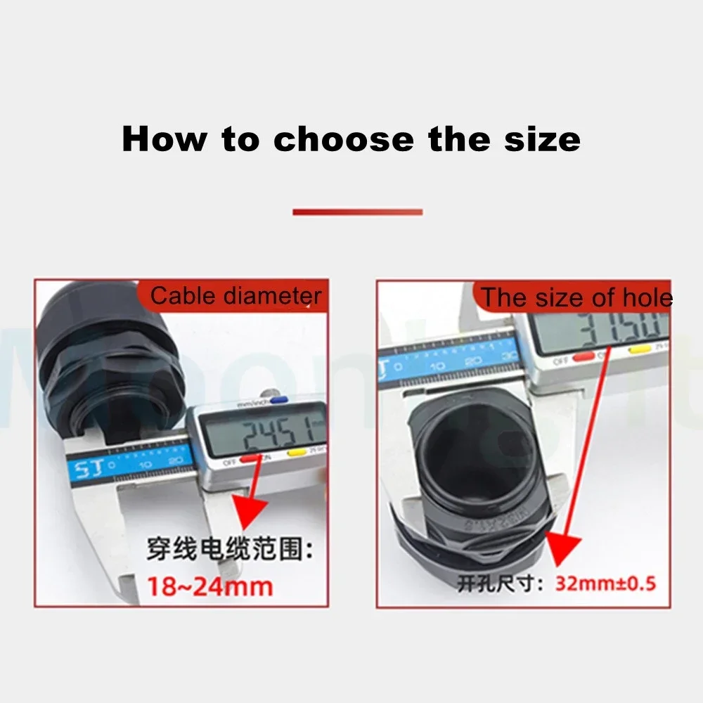 Electrical Connector 10Pcs Black White Waterproof Cable Gland NPT 1/4" 1/2" 3/8 American Nylon Cable Joint Flame-retardant 4-25mm Wire Connector IP68 cable gland