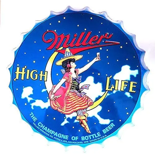 

Modern Vintage Metal Tin Signs Bottle Cap High Life ! Wall Plaque Poster Cafe Bar Pub Beer Club Wall Home Decor