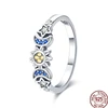 Bagues en argent Sterling 2025 originales pour femmes, couronne à nœud papillon, cœur d'amour, mauvais œil, bijoux d'anniversaire, cadeau d'anniversaire, 925