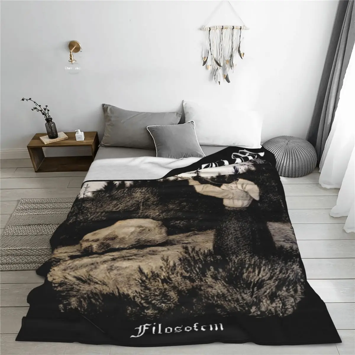 Burzum Blow The Trumpet Blanket Fleece Autumn/Winter Multi-function Soft Throw Blanket for Home Outdoor Bedspread 2