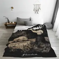 Burzum Blow The Trumpet Blanket Fleece Autumn/Winter Multi-function Soft Throw Blanket for Home Outdoor Bedspread 2