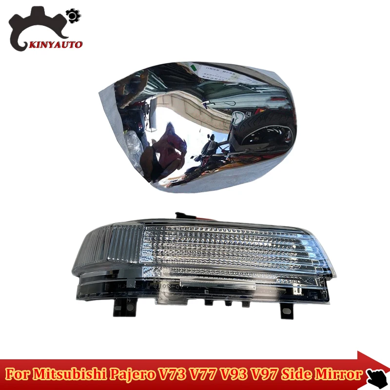 

For Mitsubishi Pajero V73 V77 V93 V97 Side Mirror External Mirror Rearview Mirror Lens Turn Signal Shell Lower Shell Frame Cover
