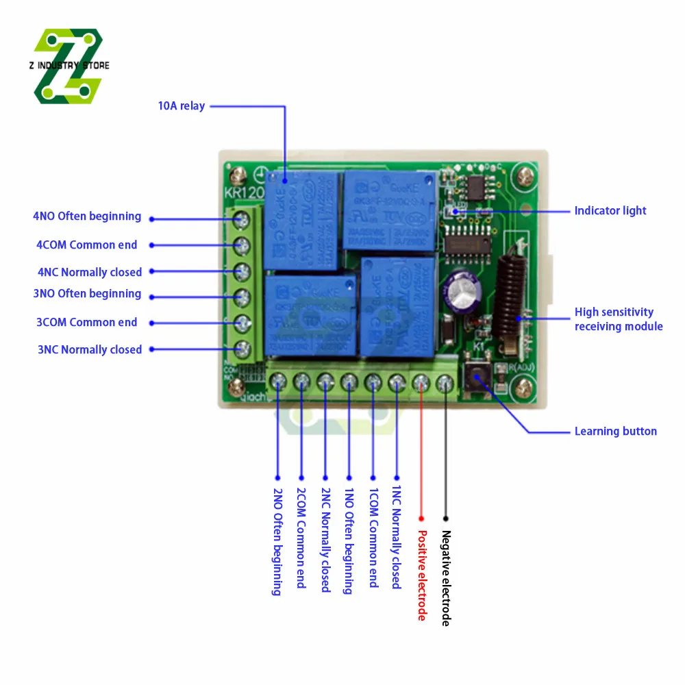 433MHz 315MHz     DC 12V 4CH  ű  Ʈ    RF ġ