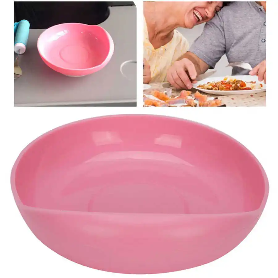 Elderly Care Spill-Proof Plate with Suction Cup Base Disabled Non-Slip Tableware Bowl Auxiliary Tableware Solid Feeding Dish spill proof tableware