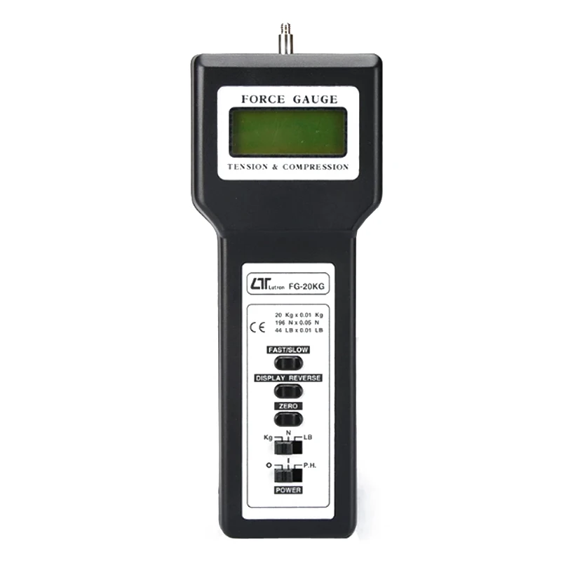 LUTRON FG-20KG 포스 게이지 휴대용 디지털 디스플레이 20kg 정밀 푸시-풀 힘 측정기 FG20KG