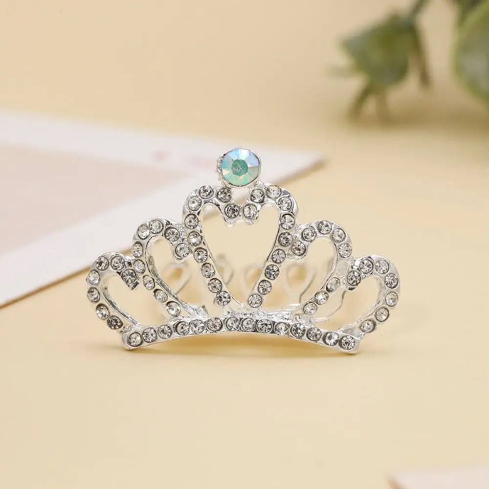 Kinder Haarspangen Mit Strass Krone Blume Tiara Haarclips_voghion.com