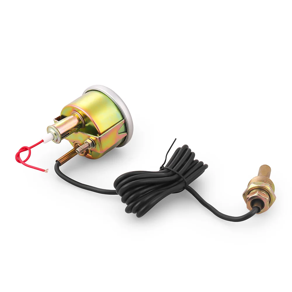 52MM 2인치 기계식 수온계 12V 38-121 ℃ /100-250 ℉ NPT 1/2-14 센서가 있는 수온계 차량용 미터