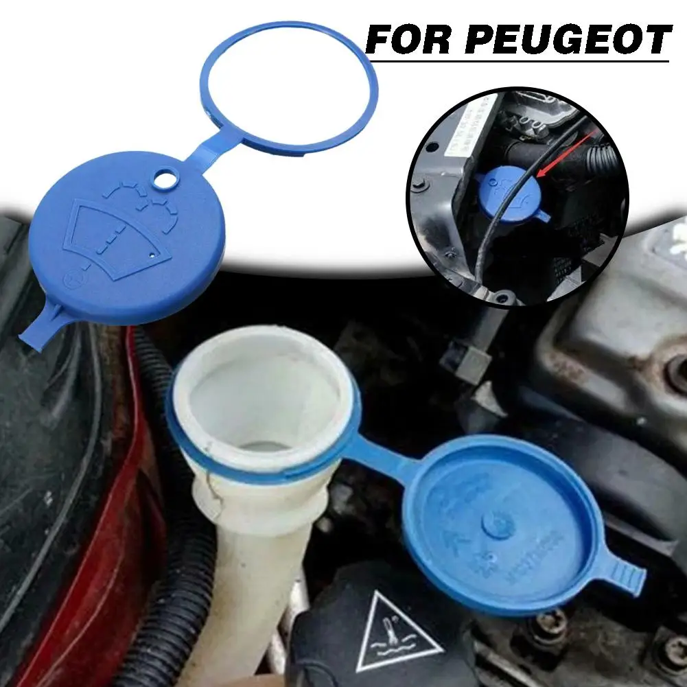 Windshield Washer Cap 1Pcs For Peugeot 307 206 408 308 207 C2 Car Windshield Wiper Washer Fluid Reservoir Lid Cover Tank Bottle Pot