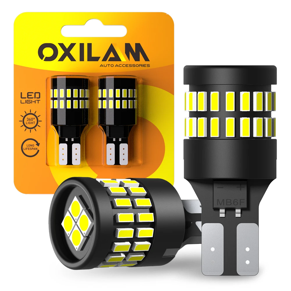 

OXILAM 2x W16W T15 LED Canbus Error Free Reverse Car Lights 921 912 LED Bulb Backup Exterior Lights Auto Signal Lamp 12V White