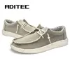 Men's lightweight comfortabie casual canvas slip on loafers with Soft sole，Good for walking and traveling 1