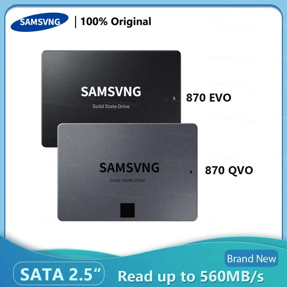 Твердотельный накопитель SAMSVNG SSD 1 ТБ 870 QVO 870 EVO 500 Гб 250 ГБ, Внутренний твердотельный диск 1T 2T 4T HDD жесткий диск SATA 3 2,5 для ноутбука