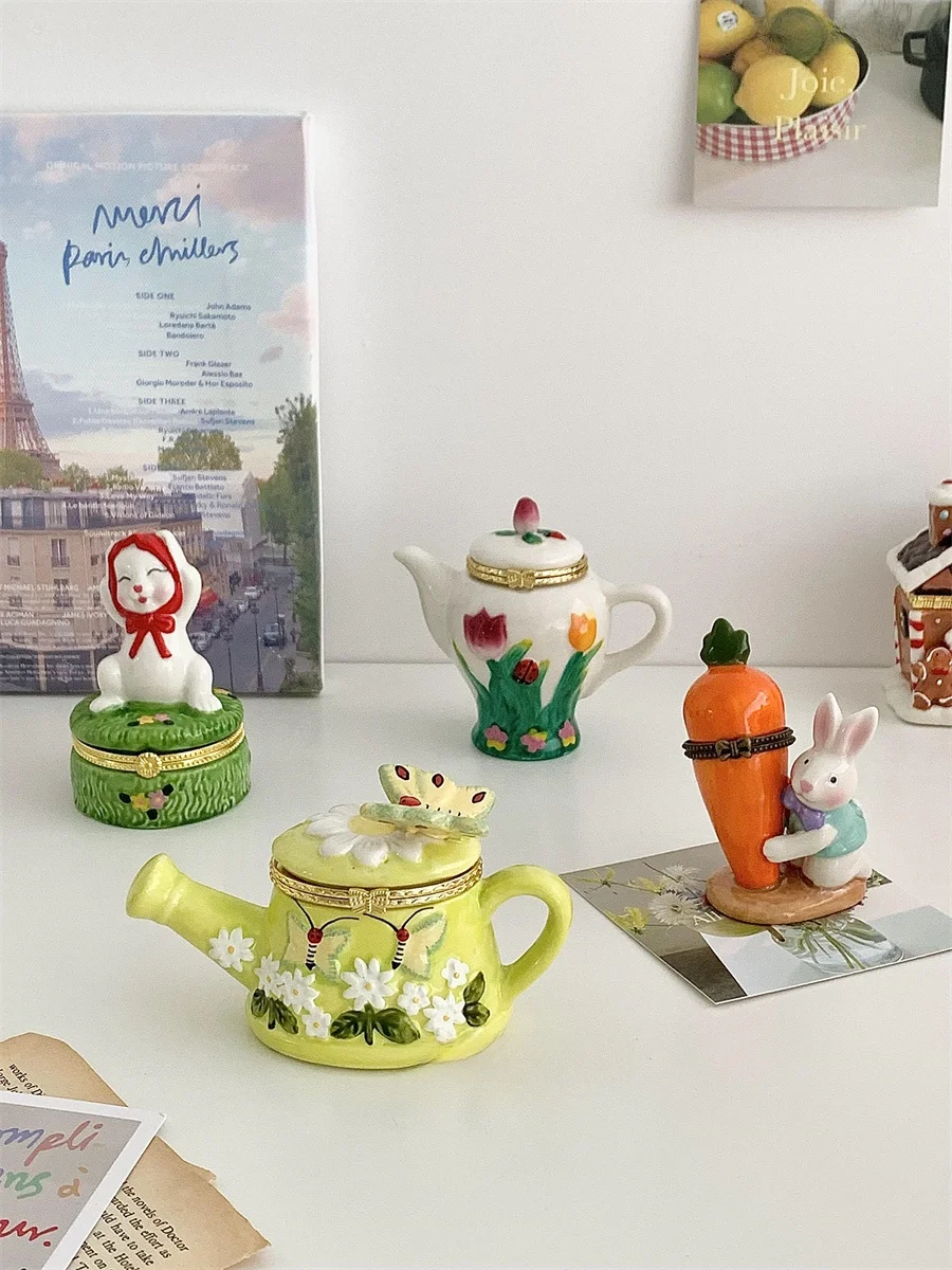 Retro Cisas Tree Cerc Jewelry Box Small Cute Desktop Decoration High End Ele Ring Storage Box Precise ature