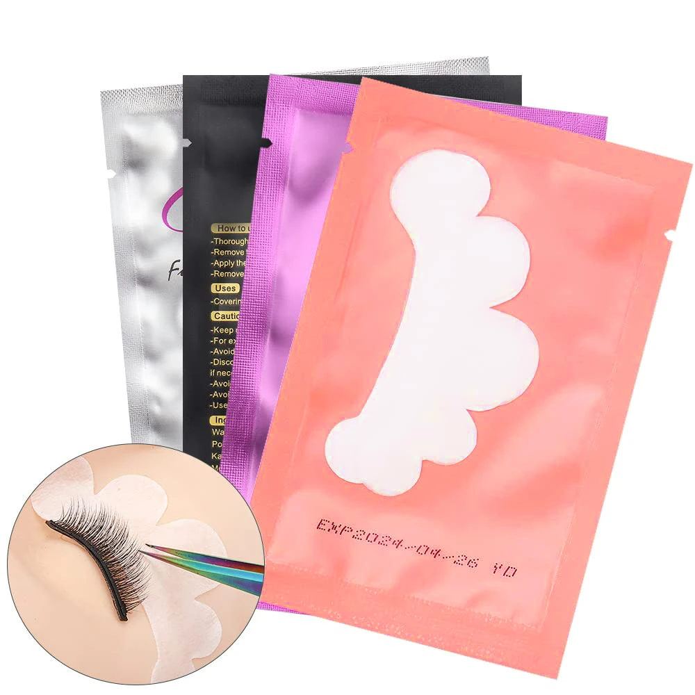 Eyelash Extension Supplies 10/50 Pairs Eye Under Gel Pads Cloud Shape Eyelash Extensions Patches Lash Extension Lint Free Under Hydrogel Eye Mask Pads