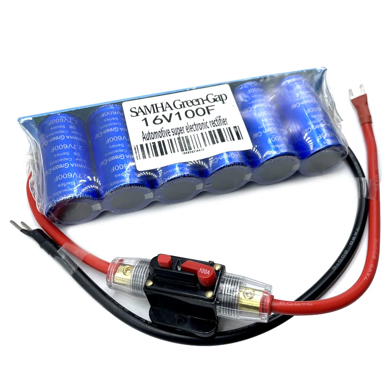 Original SAMWHA Green-Cap 16V100F Automobile Rectifier Moudle 2.7V600F With Recovery Conversion Protection Fuse Improve Energy