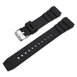Waterproof Silicone Sports Watch Strap - Durable Rubber Replacement Band (Multiple Widths Available) - 28mm (Black)