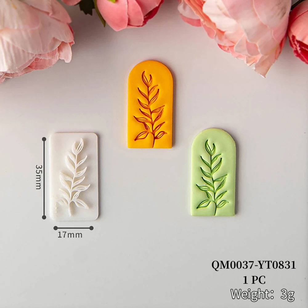 Rose Nelke weiche Keramik Polymer Clay Cutter Ohrringe Form Vintage Blatt Ornamente Ton Form geschnitten Präge machen Werkzeug – Detail 8