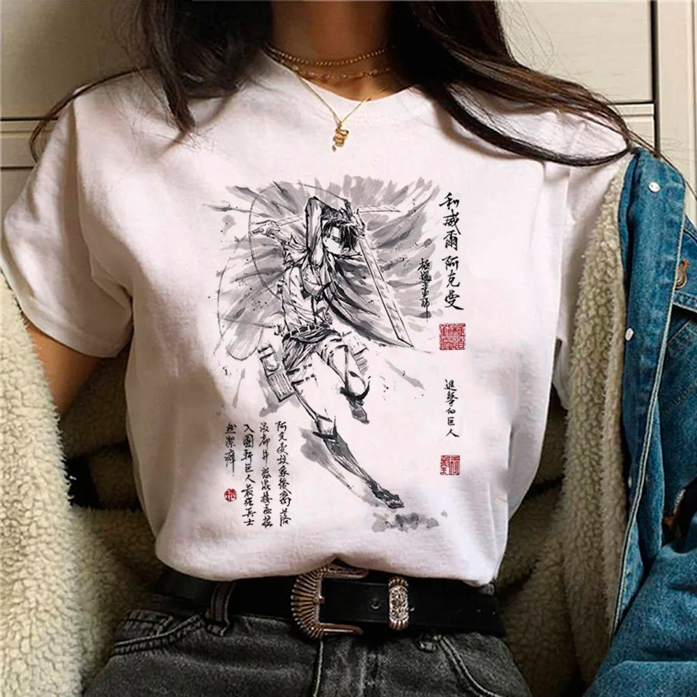 

shingeky no kyojin Tee women anime t-shirts girl harajuku comic anime clothes