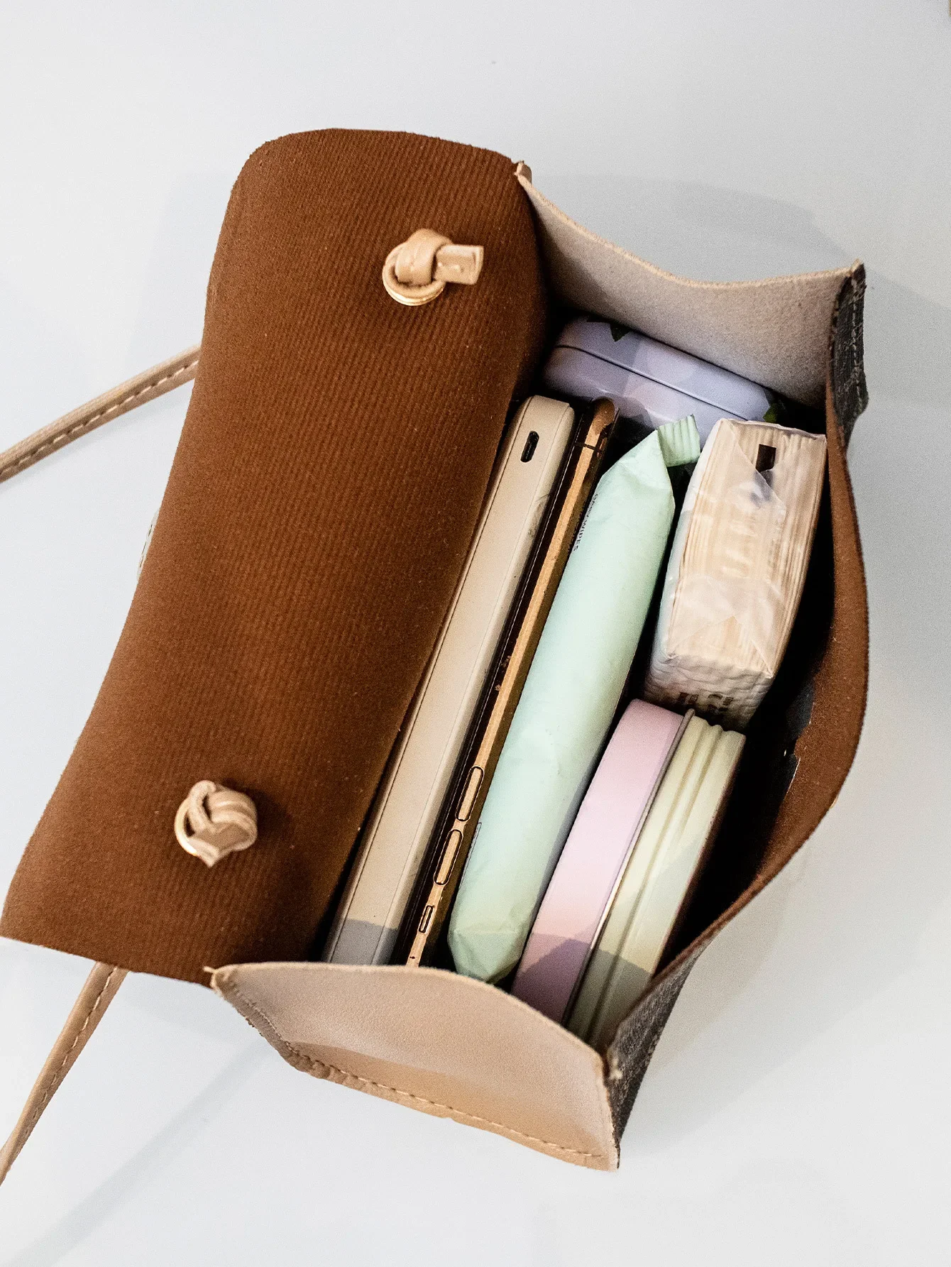 Vintageprinting 2022 New Style Single Shoulder Scarf Bag Small Square Casual Versatile Women's Bag Ultrafine Fiber Leather