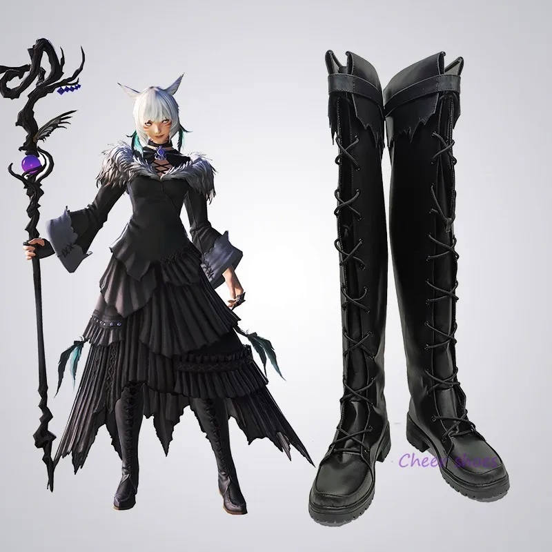 

Anime Final Fantasy Ff14 Yshtola Cosplay Shoes for Men Comic Halloween Party Yshtola Cosplay Costume Prop Anime