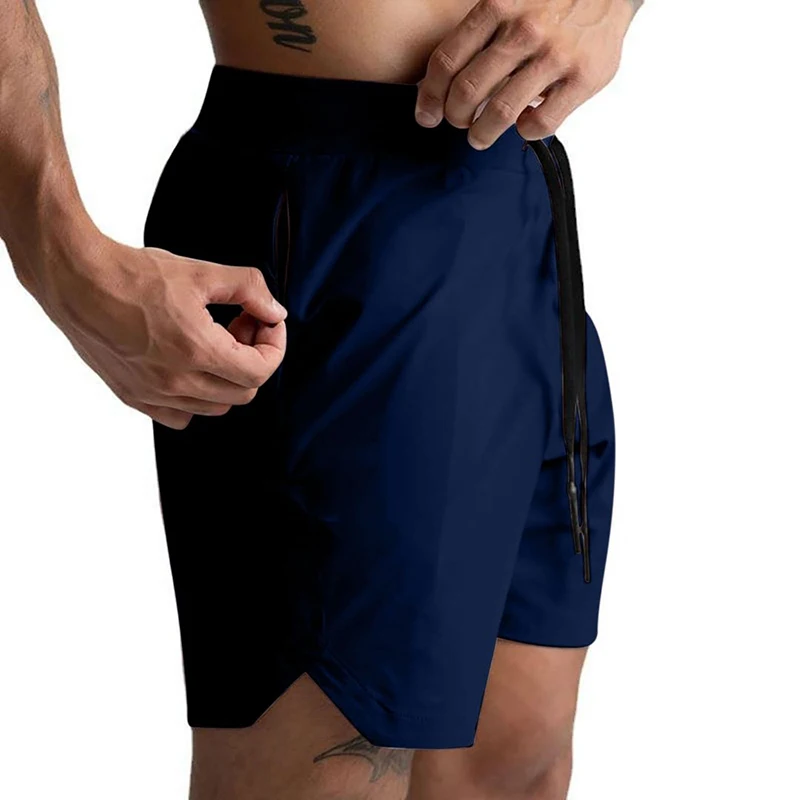 Summer Training Fitness Workout Sports Shorts Men Casual Running Athletics Quick Drying Pants All Match Solid Color Male Clothes