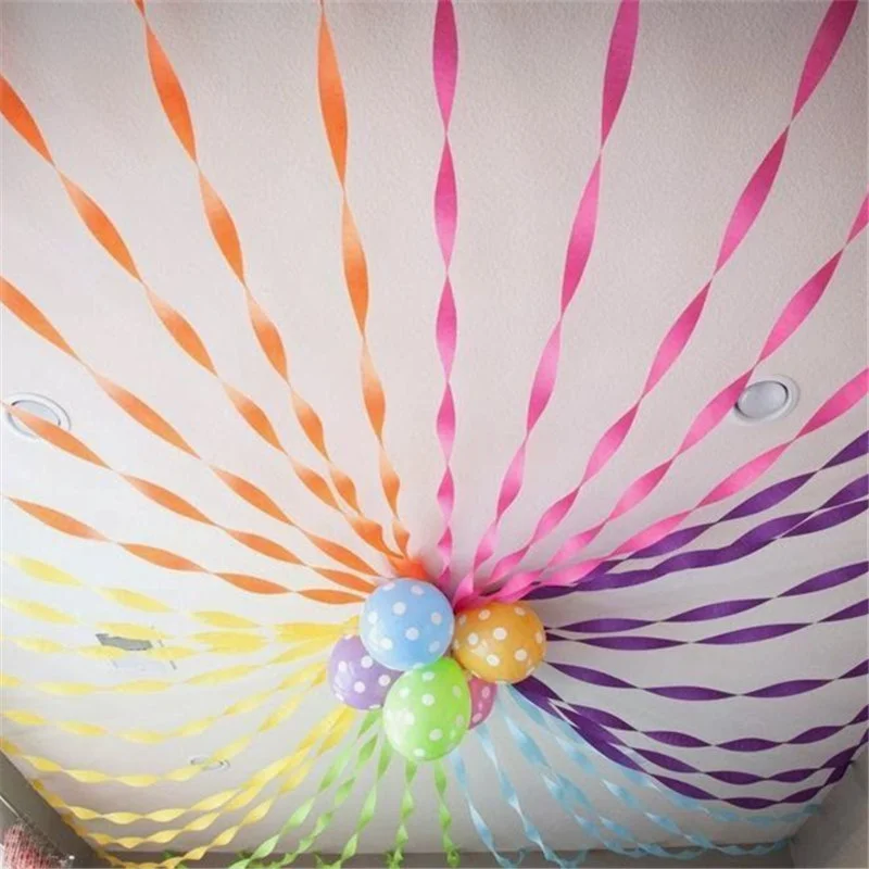 1roll 4.5cm*25 meters Crepe Paper Streamers Tissue Paper Roll Flower Craft  Making Birthday