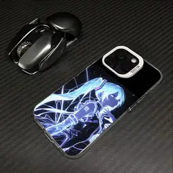 Sweet Hatsune Miku Anime Phone Case - Black Silver Hard Shell Cover - iPhone 15 Plus (CBA1)