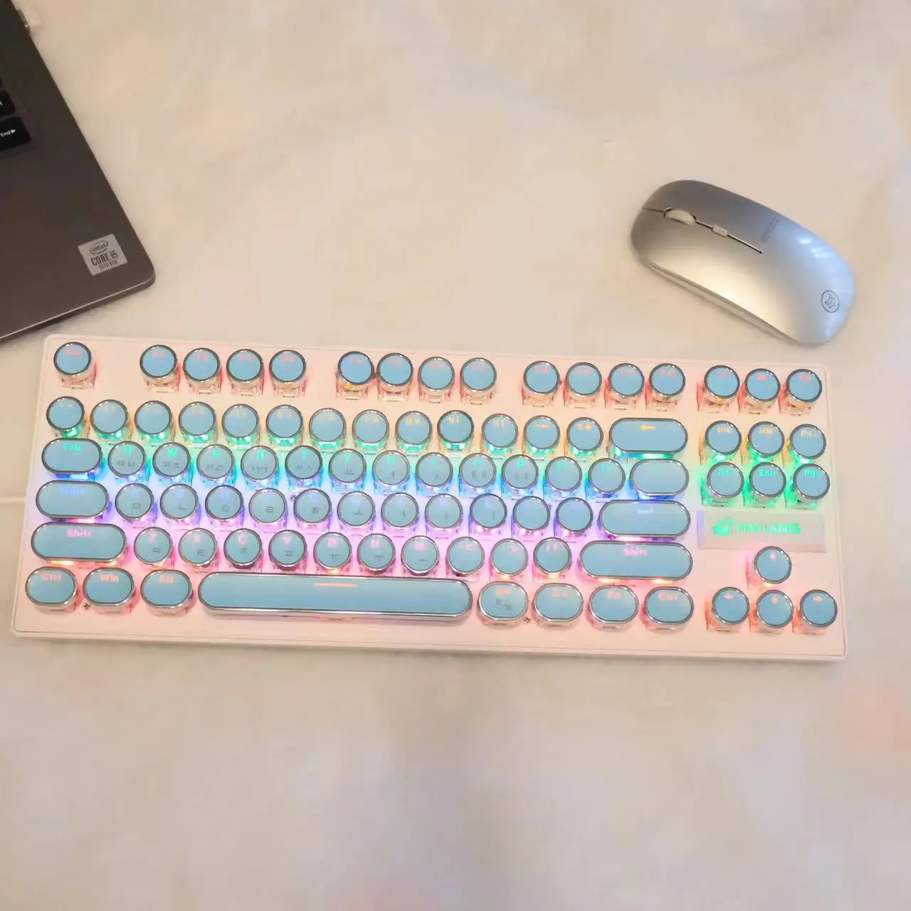 Universal Rodada Keycaps para Cherry mx Teclado Mecânico 104 Teclas Coreano Espanhol Coreano Pbt Pbt Design Retroiluminado Alta Qualidade - Imagem 2