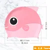 Cartoon Cute Fish Shark Silicone Swimming Cap for Children Protect Ears Swim Hat for Boys Girls Kids Swimming Pool Accessories 4