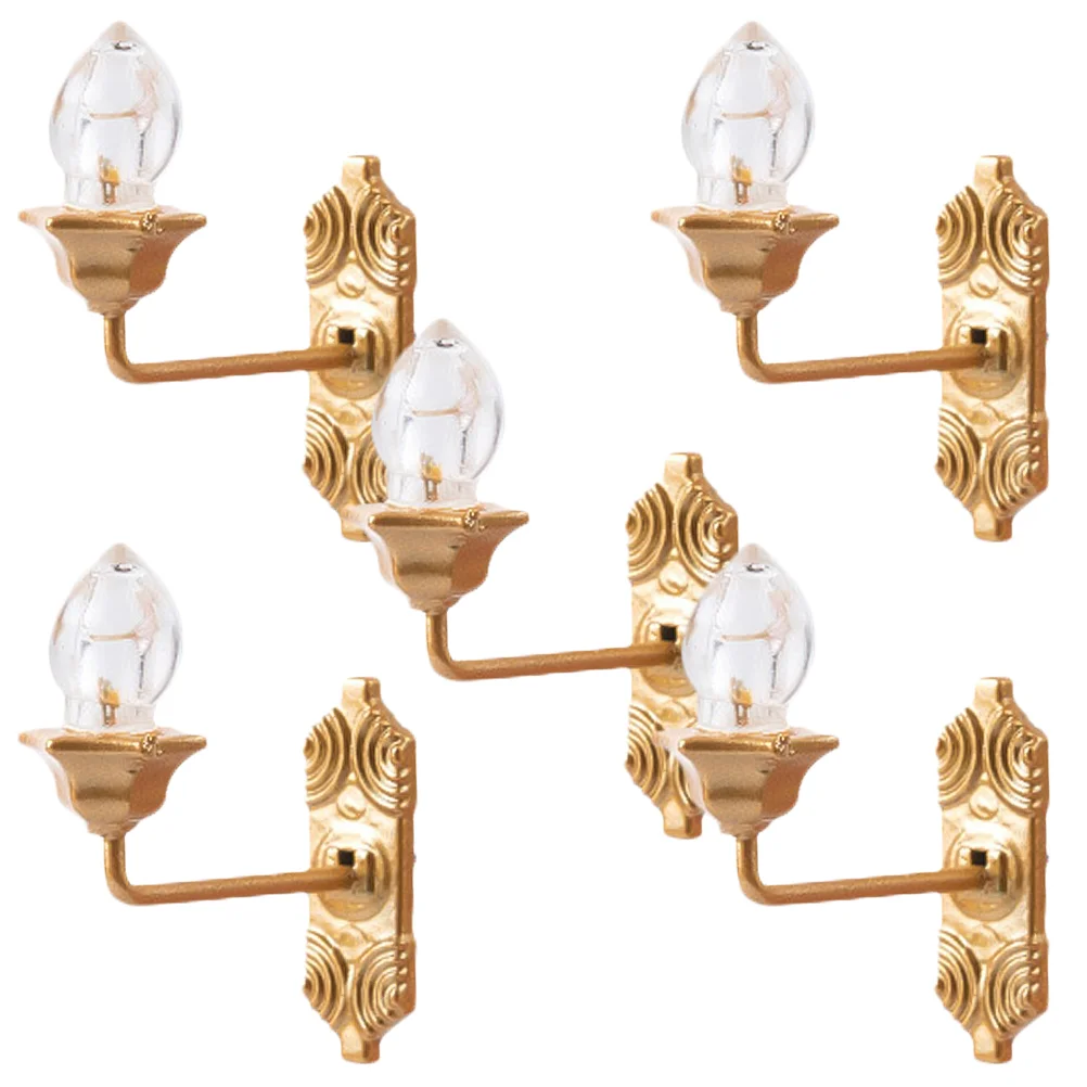 

1/87 Miniature Wall Lamp Train Railway Park LED Post Lamps Outdoor Street Lamps Dollhouse Furniture Sand Table Decoration