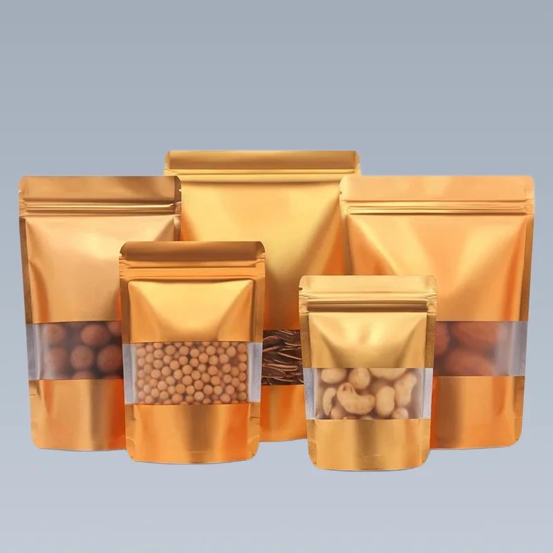 Aluminum Foil Window Pouches For Snacks With Custom Logo Design_voghion.com
