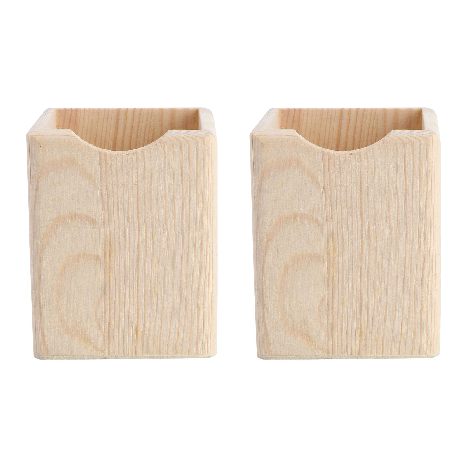 

Wooden Pencil Holder Container Desk Pen Cup Brush Stationery Storage Box Office Organizer