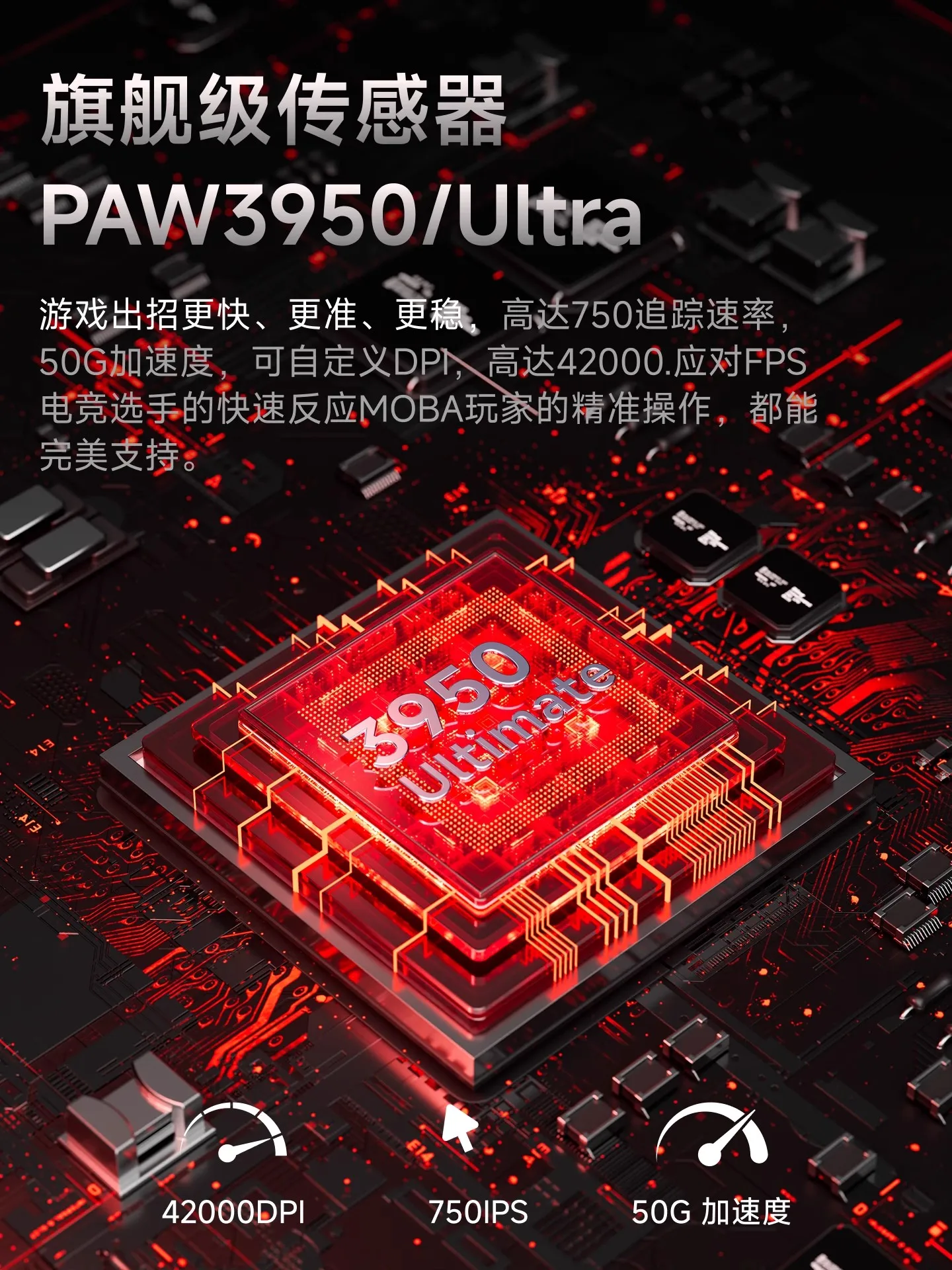 EWEADN S9 Pro Ultra Gaming Mouse Ergonomics Wireless Tri-Mode PAW3950 Double 8K 42000DPI Lightweight Esports Mouse for PC Office