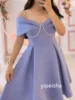 Customized Sizes Available Jersey Sequined Pleat A-line Off-the-shoulder Mini Dresses Evening Dresses Simple Modern Style Exquis 2