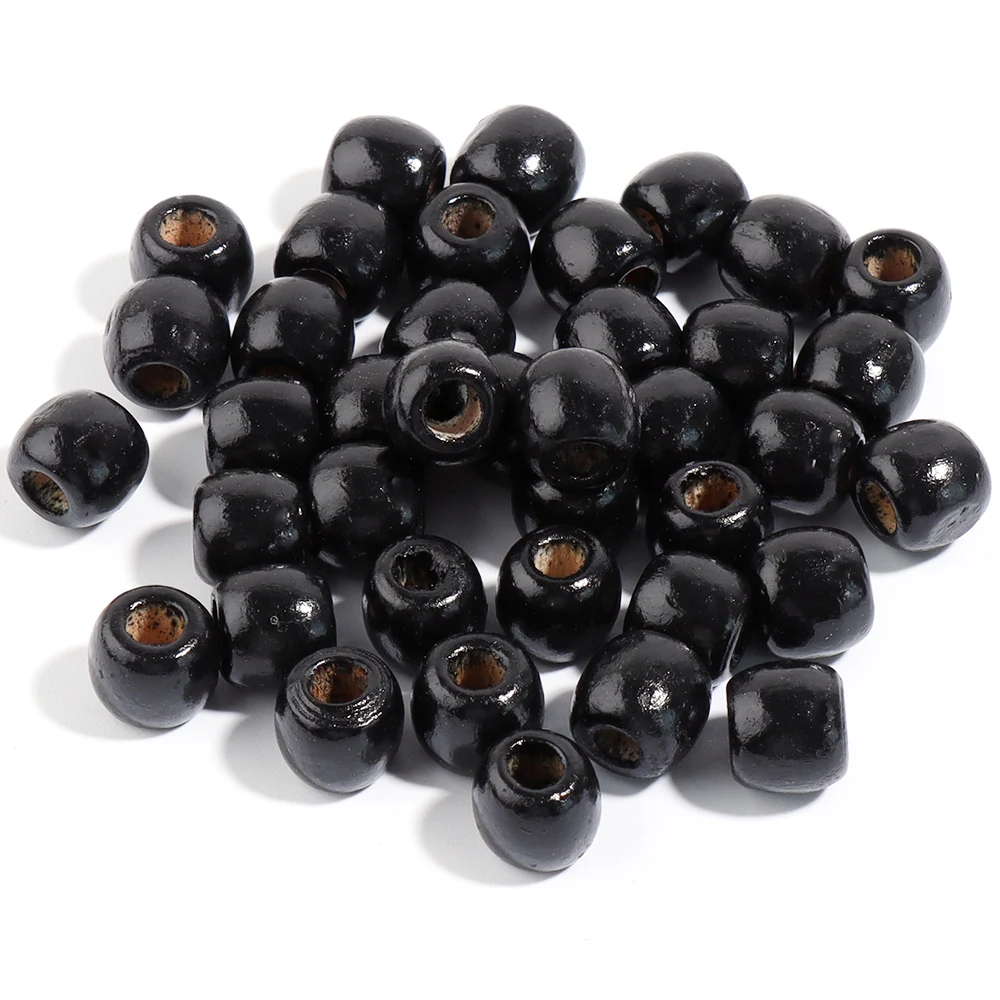 Eco-Friendly Natural Wooden Beads - Colorful Loose Beads for DIY Crafts & Accessories