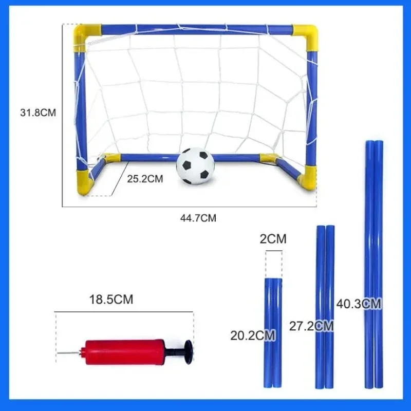 1PC 45cm Mini Folding Soccer Goal Net Plastic Football Post Frame Set Inflatable Kids Sport Toys For Indoor Outdoor Team Games