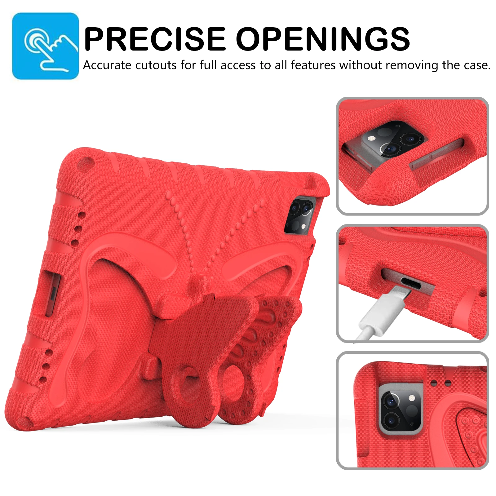 Children's Lightweight Shockproof iPad Case with Handle and Kickstand