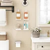 4/2 Pcs White Floating Shelves for Wall Rustic Wood Small Wall Mounted Shelves for Bedroom, Living Room, Kitchen, Bathroom Decor 2