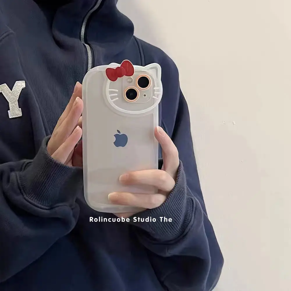 

Korean cat lens Phone Case FOR IPhone 14 13 11 12 Pro 8 7 Plus X 13 Pro MAX XR XS transparent Covers