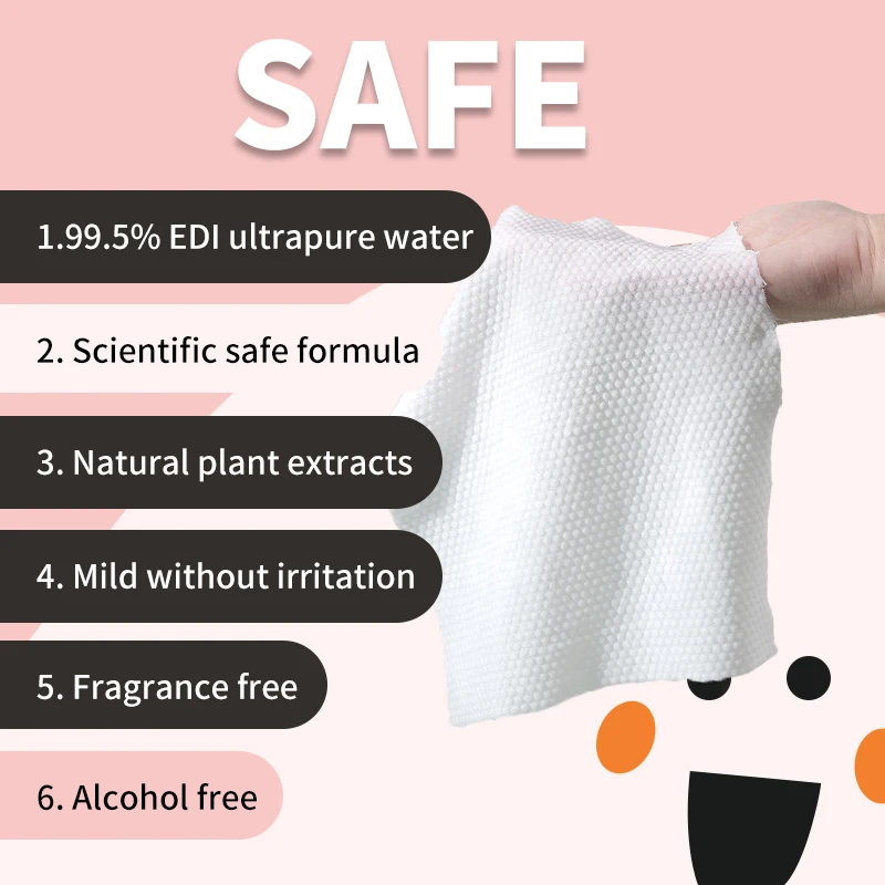 Hand and Mouth Wipes Hypoallergenic Hand & Mouth Wipes 64 Sheets Thick & Moisturizing Cloth Portable Travel Pack 8 Packs Sensitive Skin