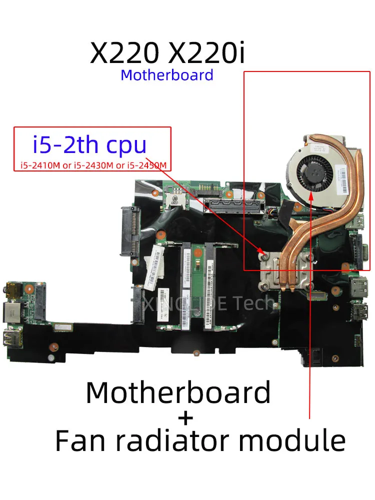 For Laptop Lenovo ThinkPad X220 X220i Motherboard I3I5-2th