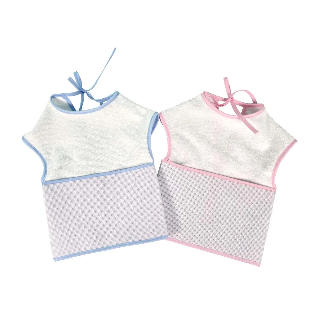 free-shipping-cross-stitch-bibs-baby-yb15025-infant-saliva-towels-burp-cloths-boys-girls-diy-12pcs-set