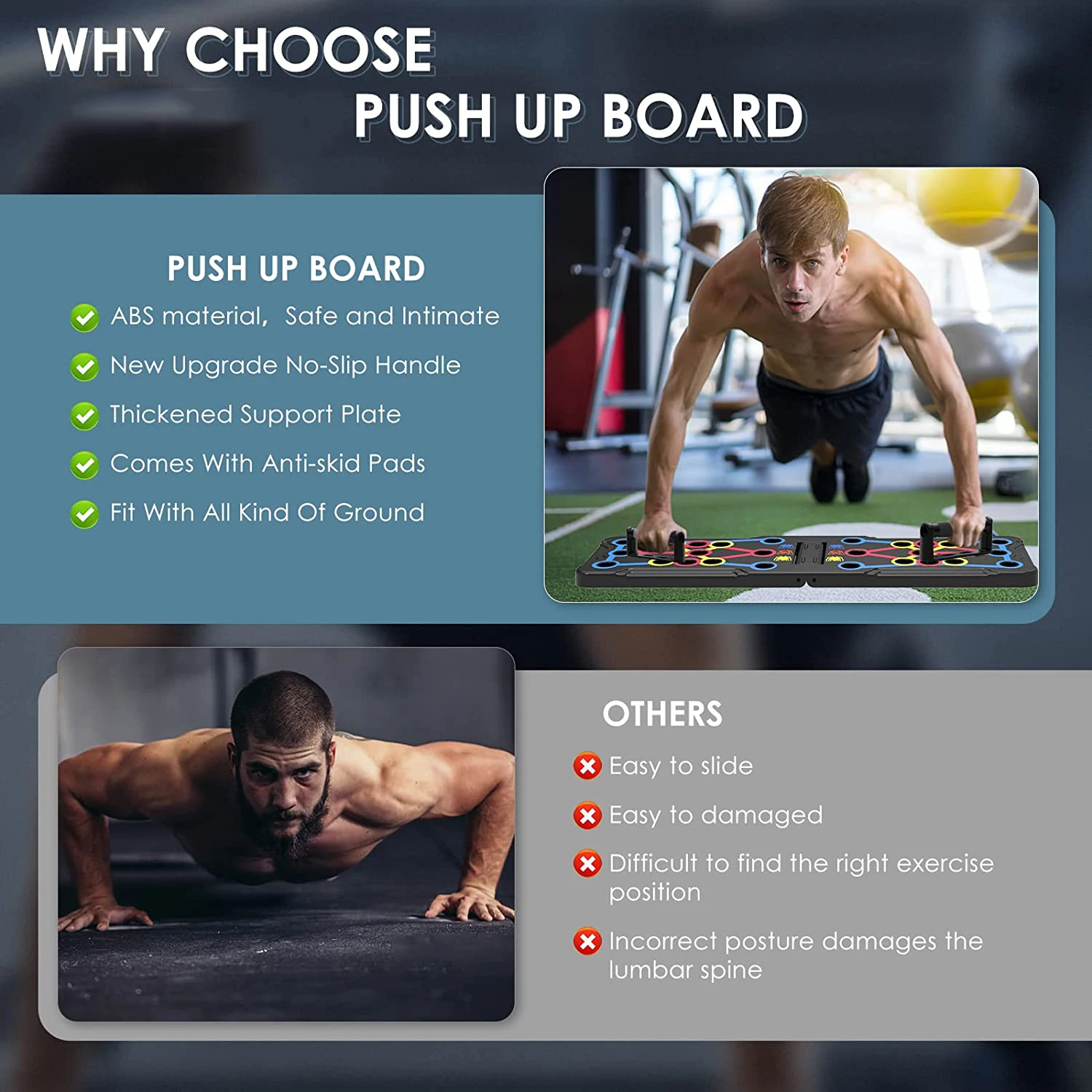 Push Up Board Support Home Fitness Equipment Chest Muscle Training Multifunctional Sit Up Training Board Small Fitness Equipment