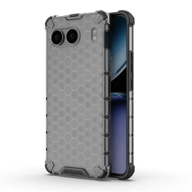 Shockproof Honeycomb TPU Armor Phone Cover | Translucent Protective Case