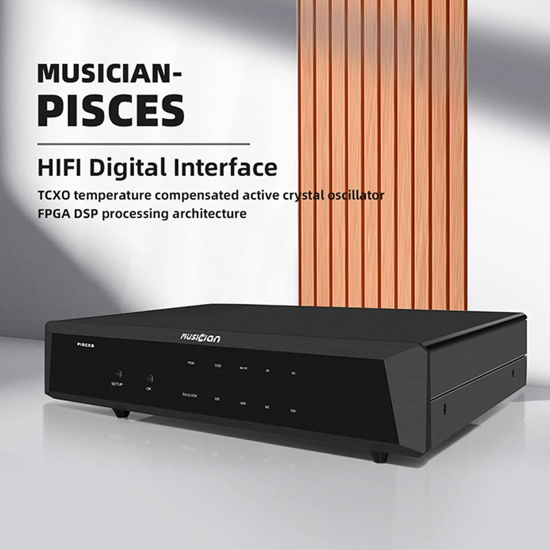 

MUSICIAN PISCES HIFI Digital Interface USB DAC AMP Interface I2S Accurate FEMTO Clock TOCX ARM STM32F446 768KHZ 24Bit DSD512