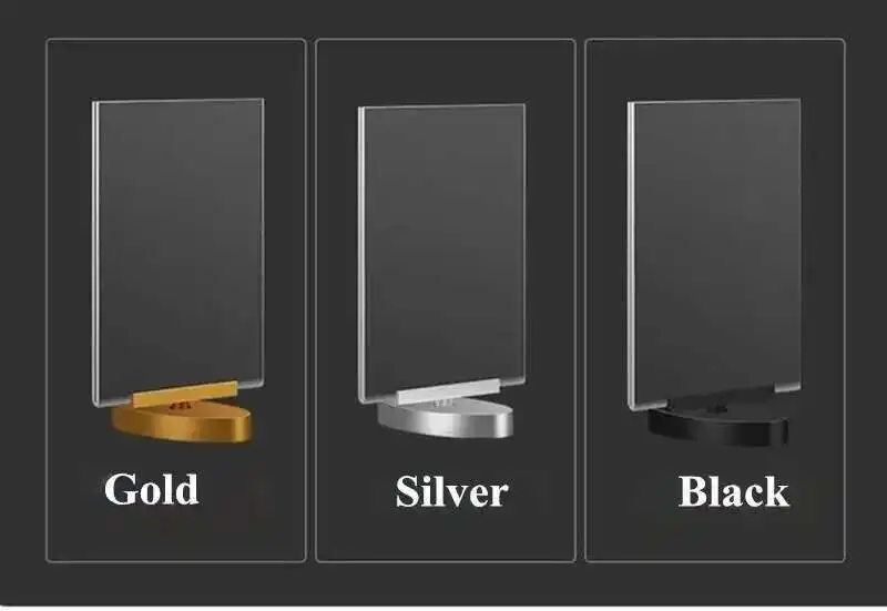 1PCS 148x210mm Double Side Restaurant Table Rotating Acrylic Sign Holder Stand Menu Paper Holder Picture Poster Frame A5 – Detail 6