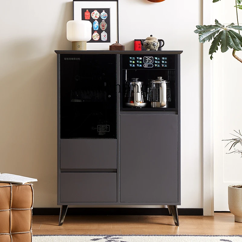 Zz household tea bar machine cabinet automatic solid wood disinfection side cabinet
