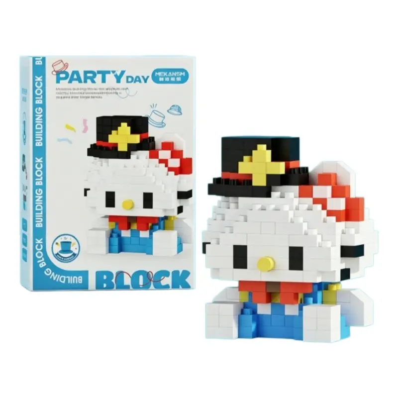 99 style SANRIO Hello Kitty Building Blocks Cartoon Figures Kuromi Bricks My Melody Children's Assembly Toys Cinnamoroll Gift - Image 40